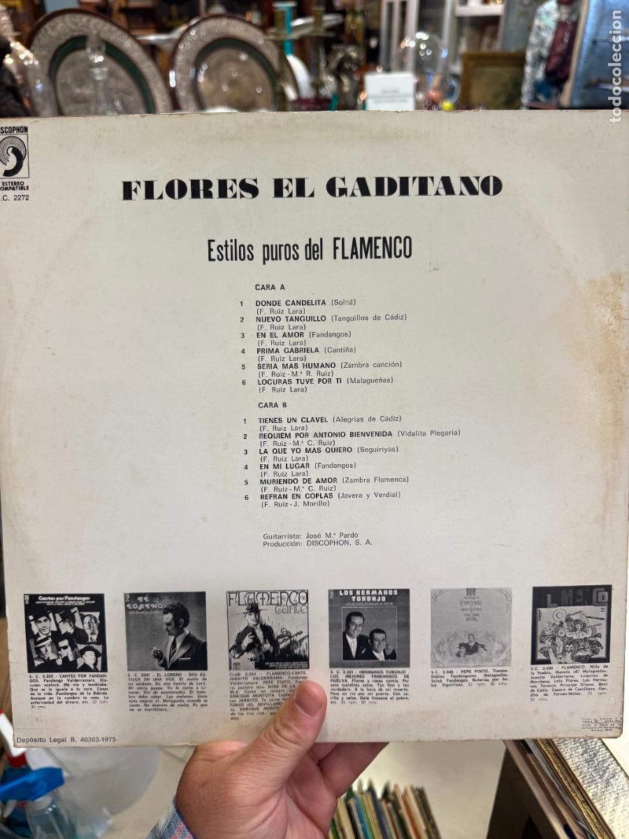 Discos de vinilo: LP FLORES EL GADITANO - Foto 2