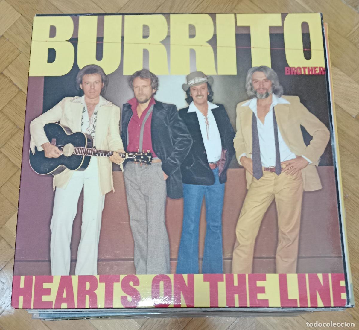 Discos de vinilo: Burrito Brothers &lrm;&ndash; Hearts On The Line Lp Espa&ntilde;a 1980