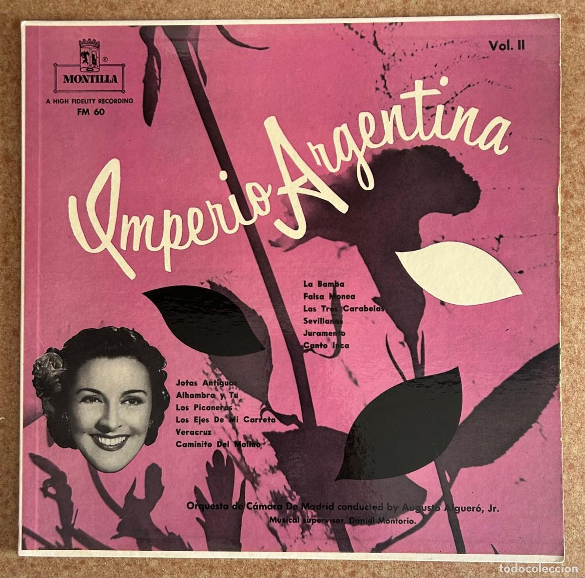 Discos de vinilo: IMPERIO ARGENTINA - MONTILLA - Foto 1