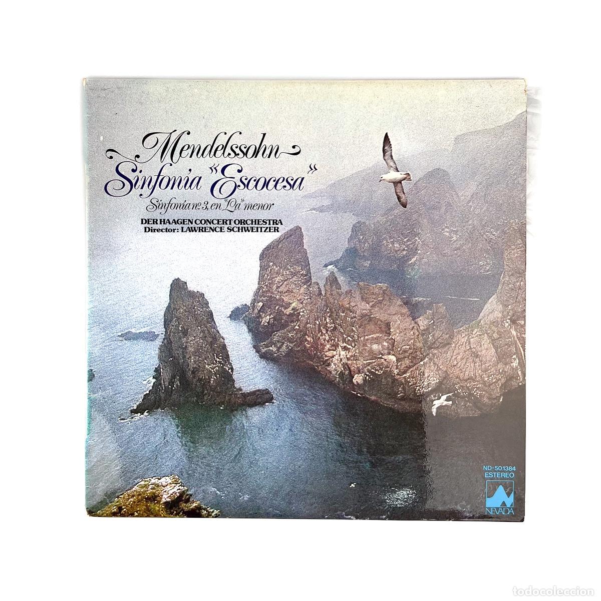 Discos de vinilo: LP. Felix Mendelssohn-Bartholdy, Der Haagen Concert Orchestra Director: Lawrence Schweitzer. Sinfoni