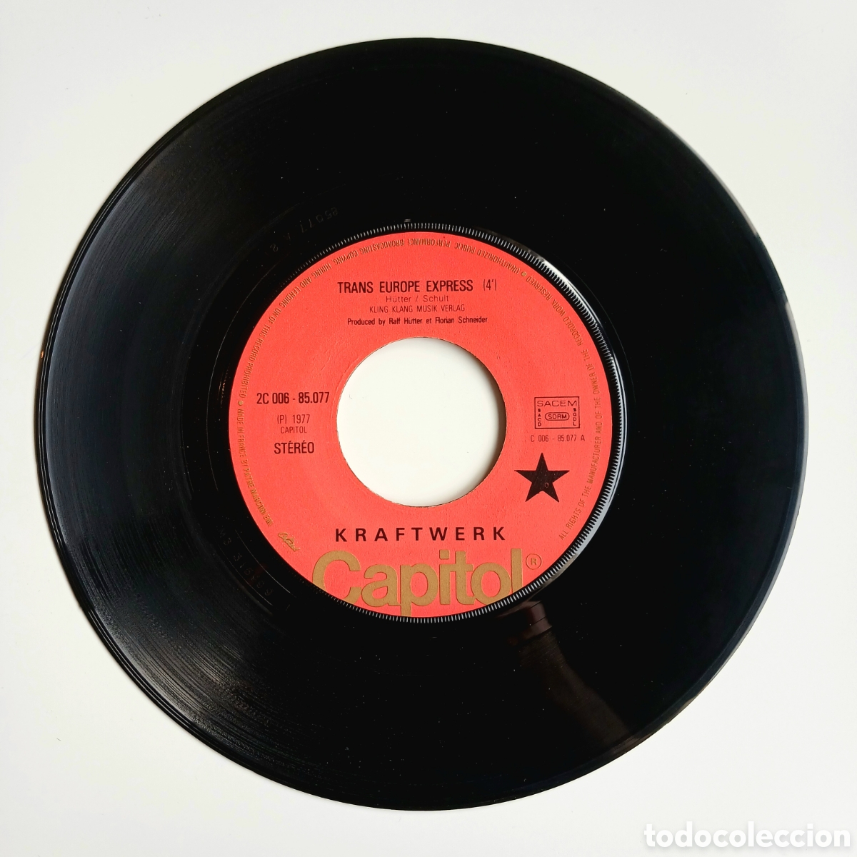Discos de vinilo: Vinilo / Single KRAFTWERK &rdquo;Trans Europe Express&rdquo;. - Foto 3