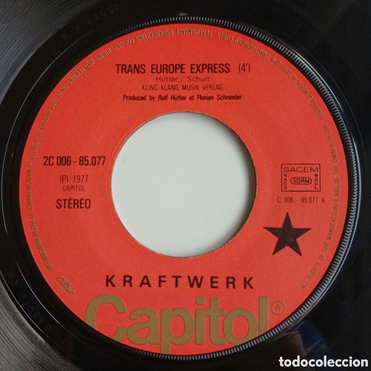 Discos de vinilo: Vinilo / Single KRAFTWERK &rdquo;Trans Europe Express&rdquo;. - Foto 5