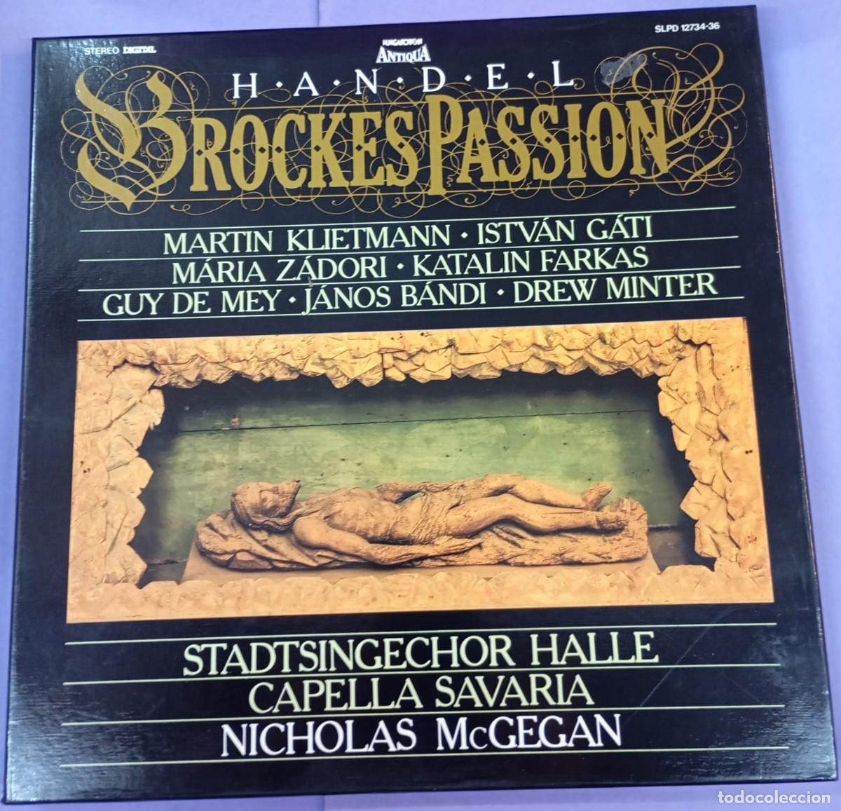 Discos de vinilo: Handel - Nicholas McGegan - Brockes Passion (3xLP, Caja) Hungaroton