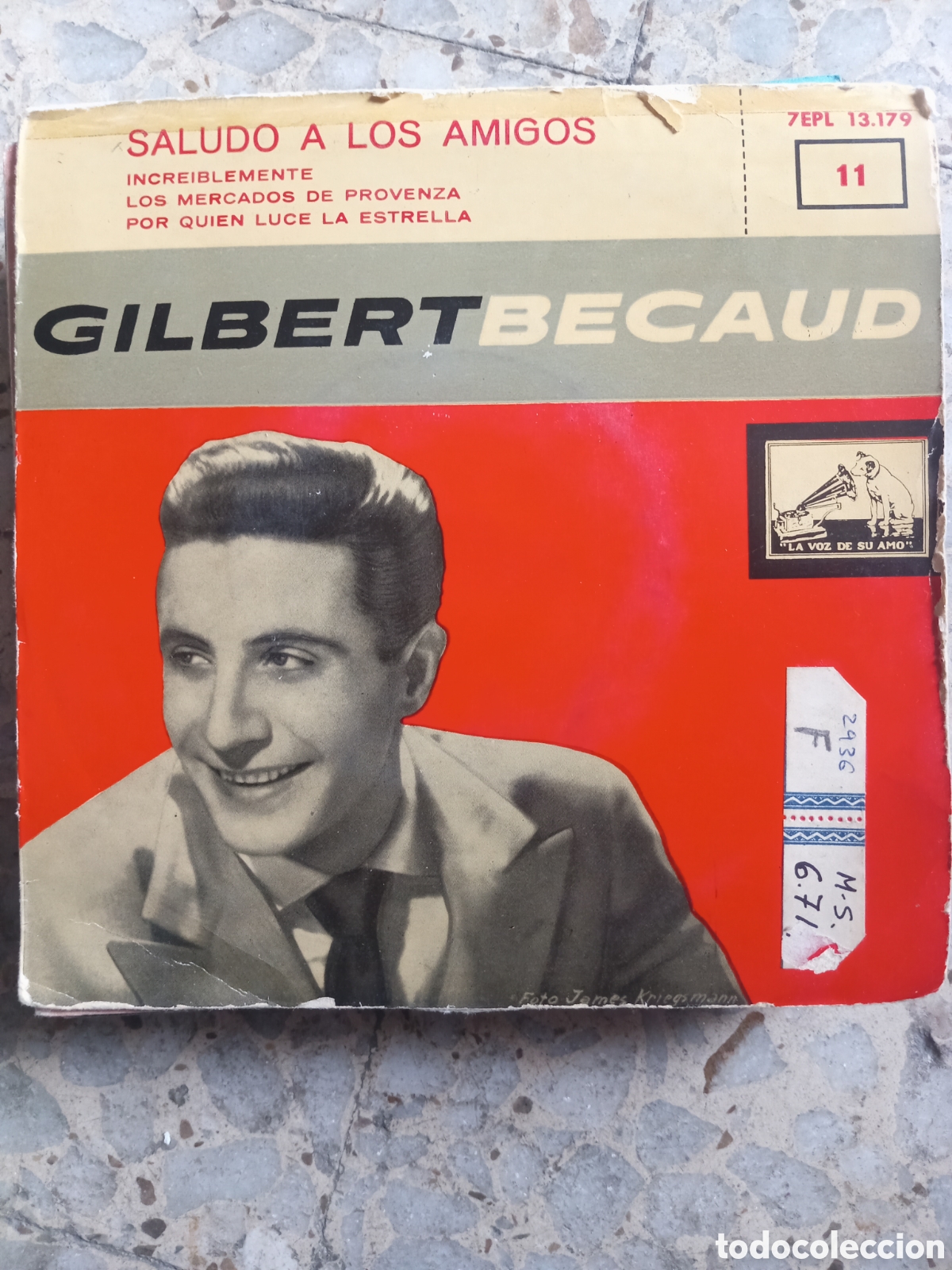 Discos de vinilo: EP GILBERT BECAUD SALUDO A SUS AMIGOS 1957