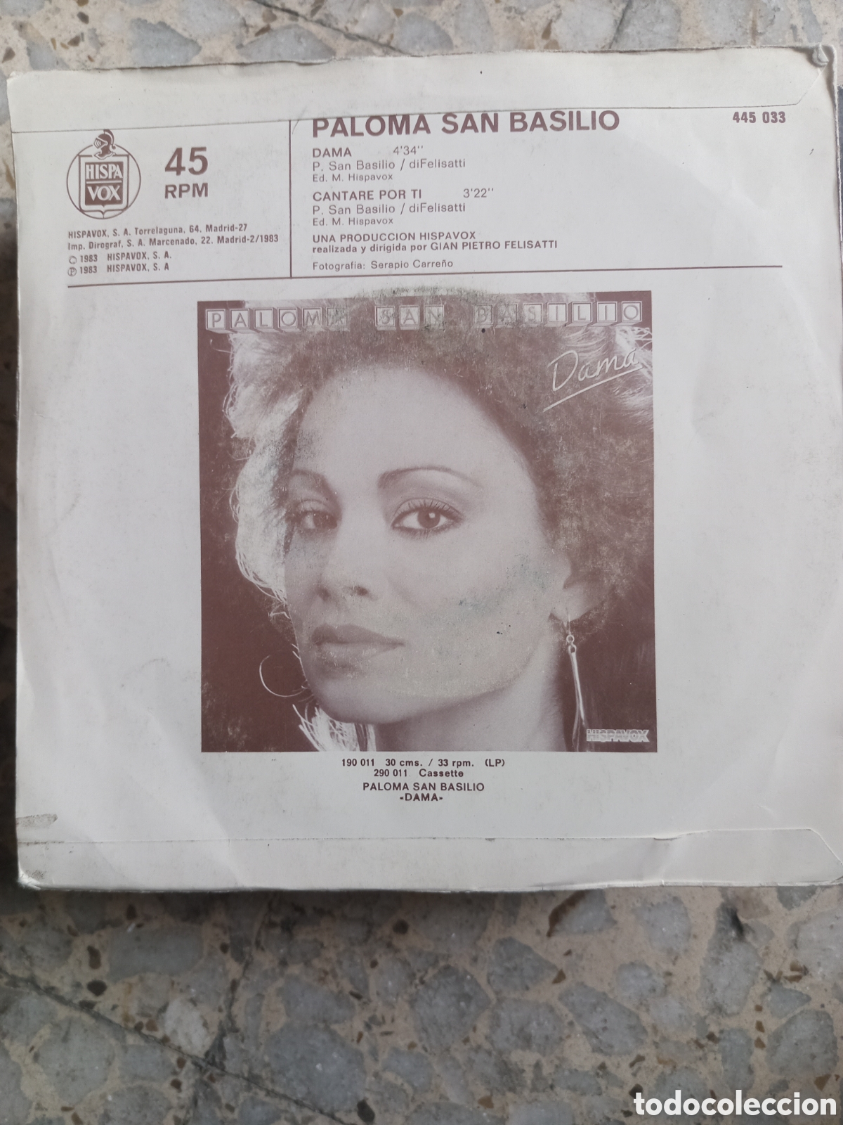 Discos de vinilo: SGL PALOMA SAN BASILIO DAMA 1983 - Foto 2