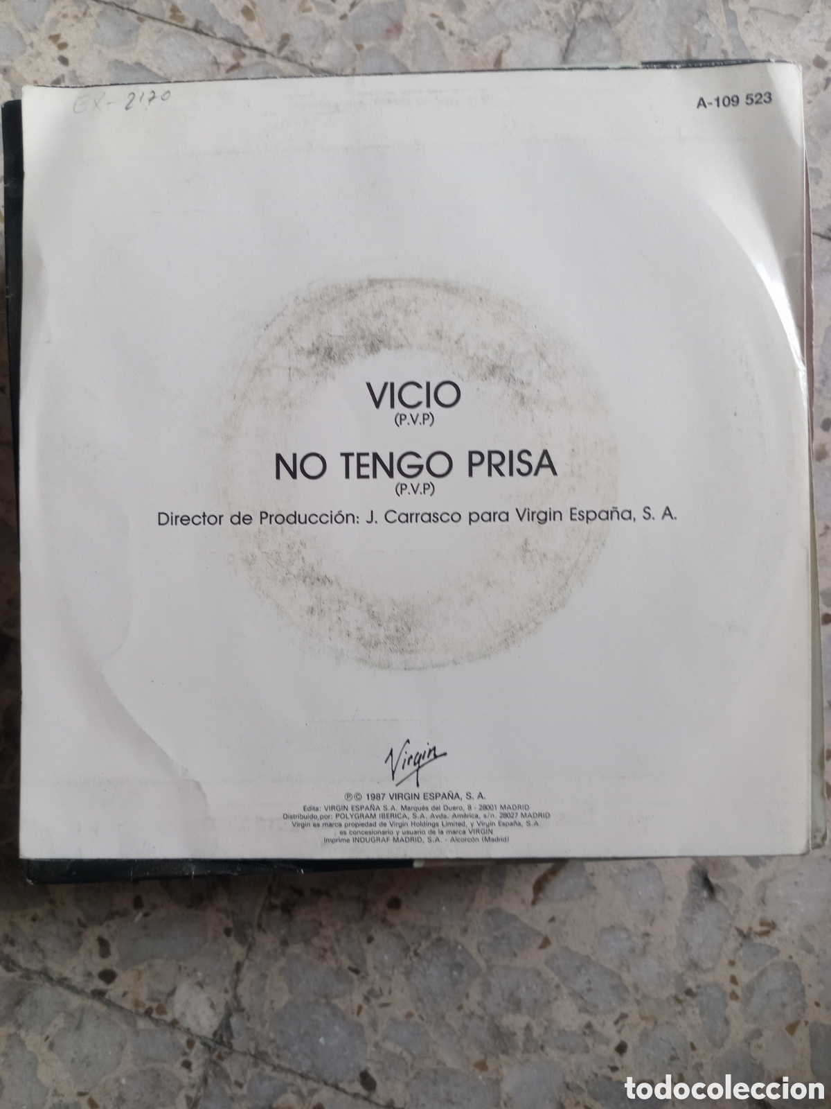 Discos de vinilo: SGL PRECIO VENTA PUBLICO VICIO 1987 - Foto 2