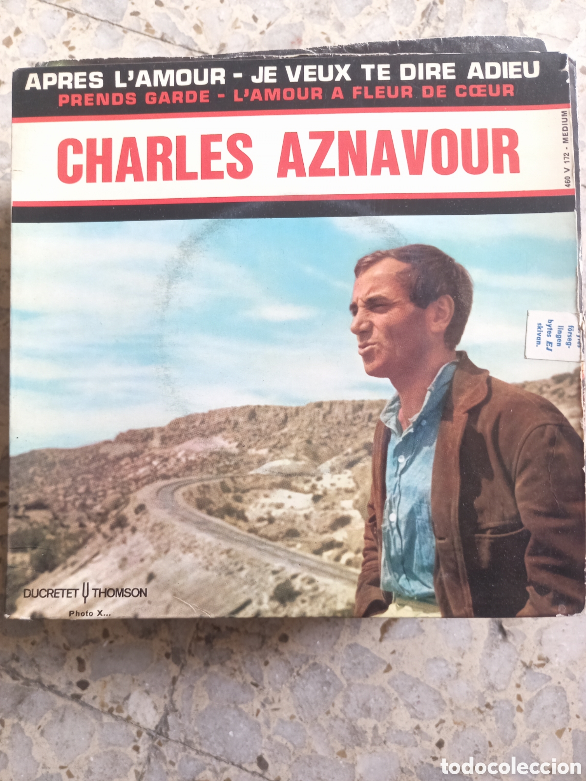 Discos de vinilo: EP CHARLES AZNAVOUR APRES L&acute;AMOUR 1964 FRANCIA
