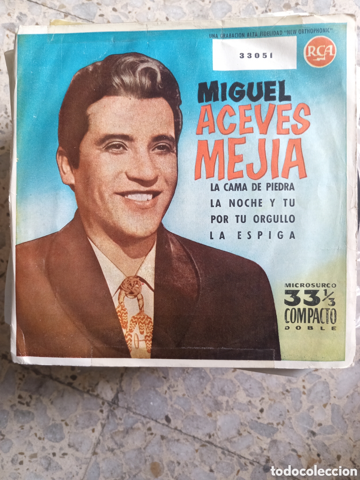 Discos de vinilo: EP MIGUEL ACEVES MEJIA LA CAMA DE PIEDRA 1961