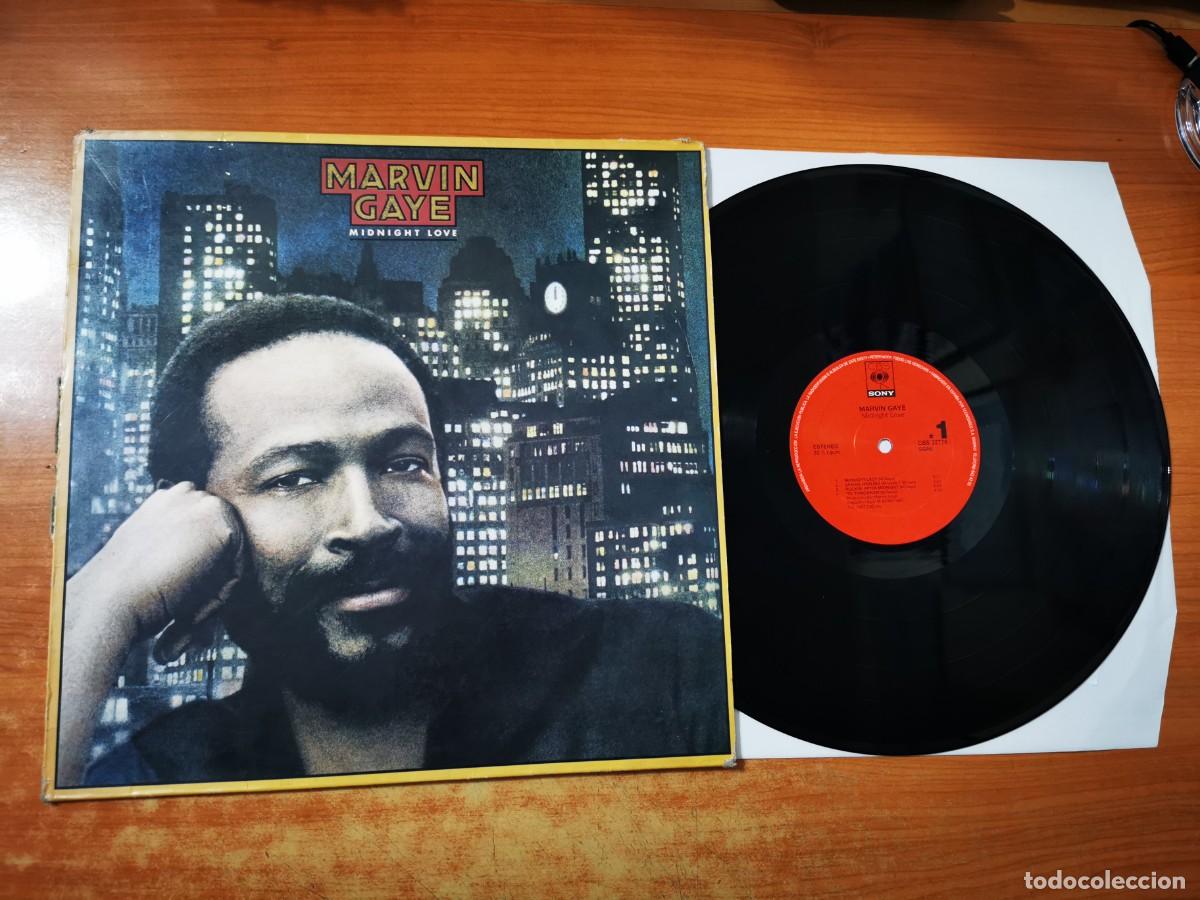 Discos de vinilo: MARVIN GAYE Midnight love LP VINILO DEL A&Ntilde;O 1982 ESPA&Ntilde;A SELLO DORADO PROMO CONTIENE 8 TEMAS
