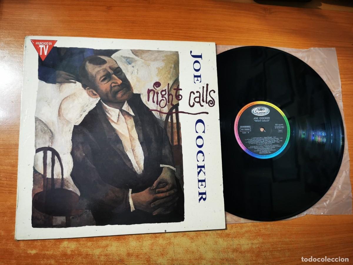 Discos de vinilo: JOE COCKER Night calls LP VINILO DEL A&Ntilde;O 1991 ESPA&Ntilde;A TEMA Five women DE PRINCE CONTIENE 10 TEMAS