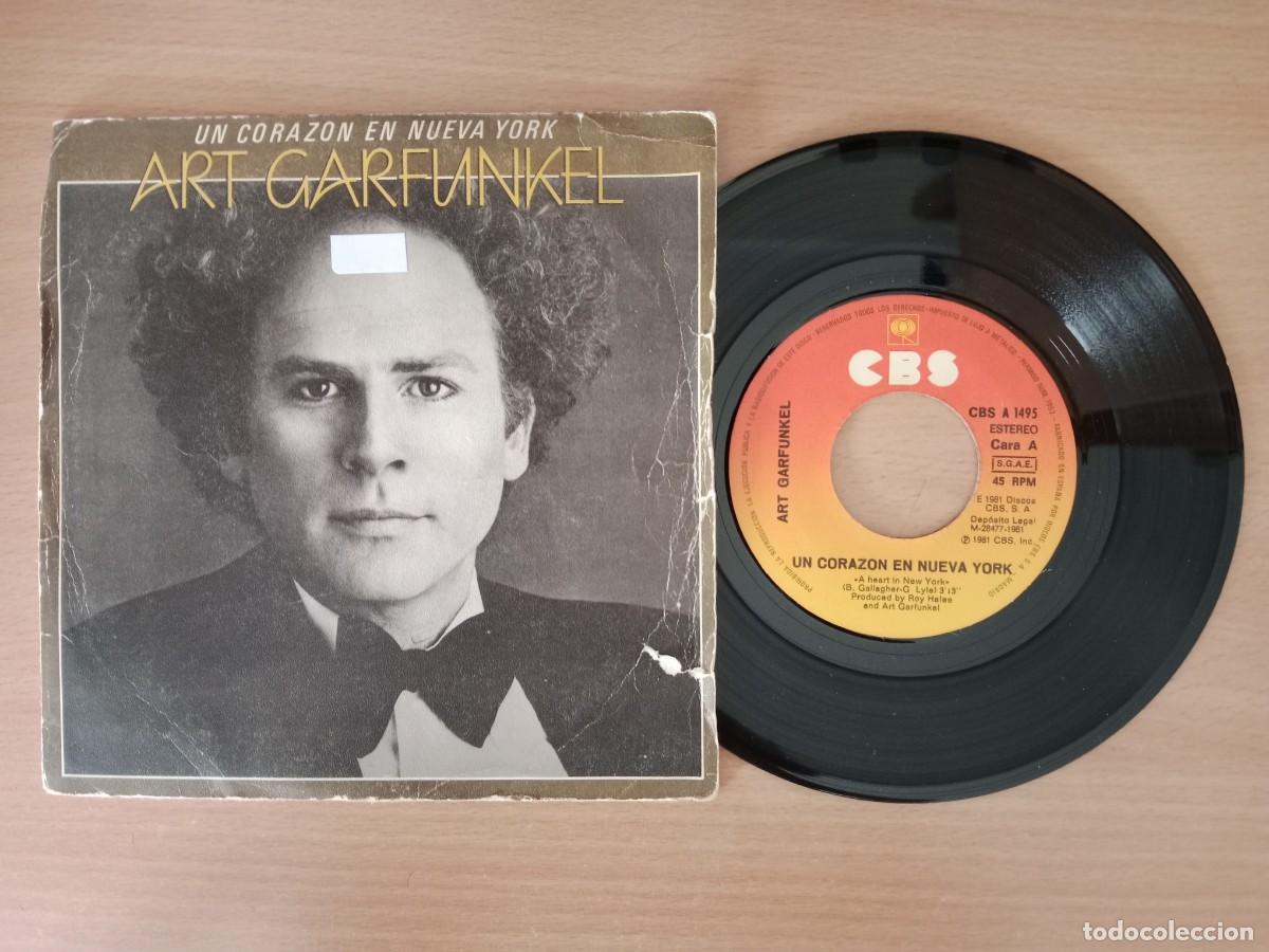 Discos de vinilo: UN CORAZ&Oacute;N EN NUEVA YORK, IS THIS LOVE - ART GARFUNKEL - SINGLE 45 RPM - TK - A&Ntilde;O 1981.