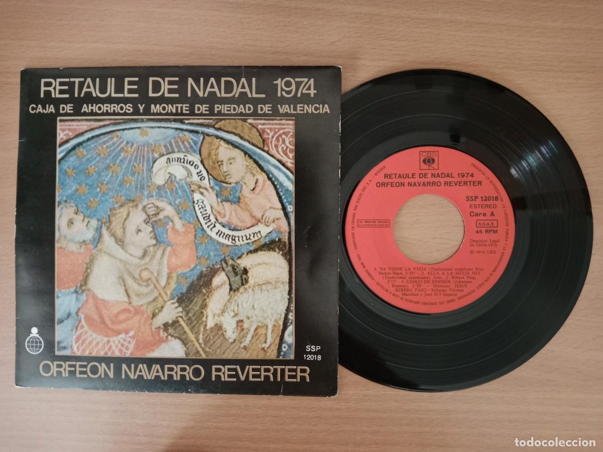 Discos de vinilo: RETAULE DE NADAL - ORFE&Oacute;N NAVARRO REVERTER - SINGLE 45 RPM - CBS - A&Ntilde;O 1974.