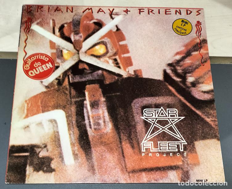 Discos de vinilo: Brian May + Friends - Star Fleet Project - LP EMI ref. 056-1078061. Ed. espa&ntilde;ola 1983.