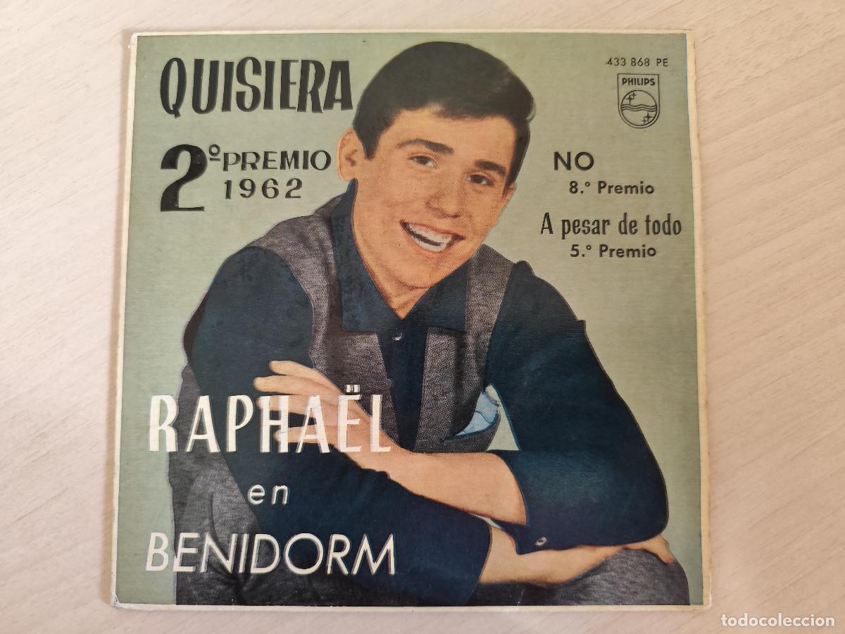 Discos de vinilo: RAPHAEL EN BENIDORM - 2&ordm; PREMIO - QUISIERA +3 RARO EP PHILIPS 1964 BUEN ESTADO