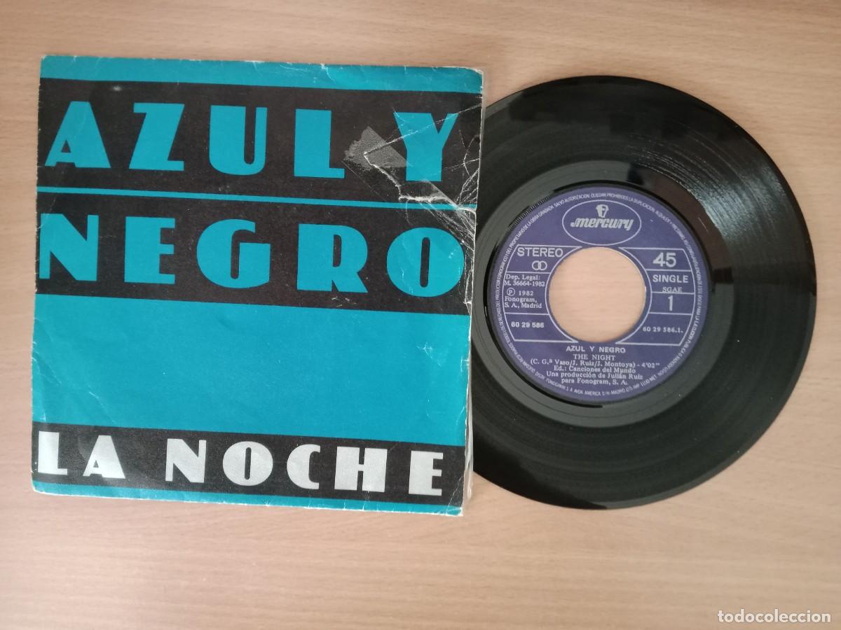 Discos de vinilo: LA NOCHE, FU-MAN-CHU - SINGLE 45 RPM - AZUL Y NEGRO - MERCURY - A&Ntilde;O 1982.
