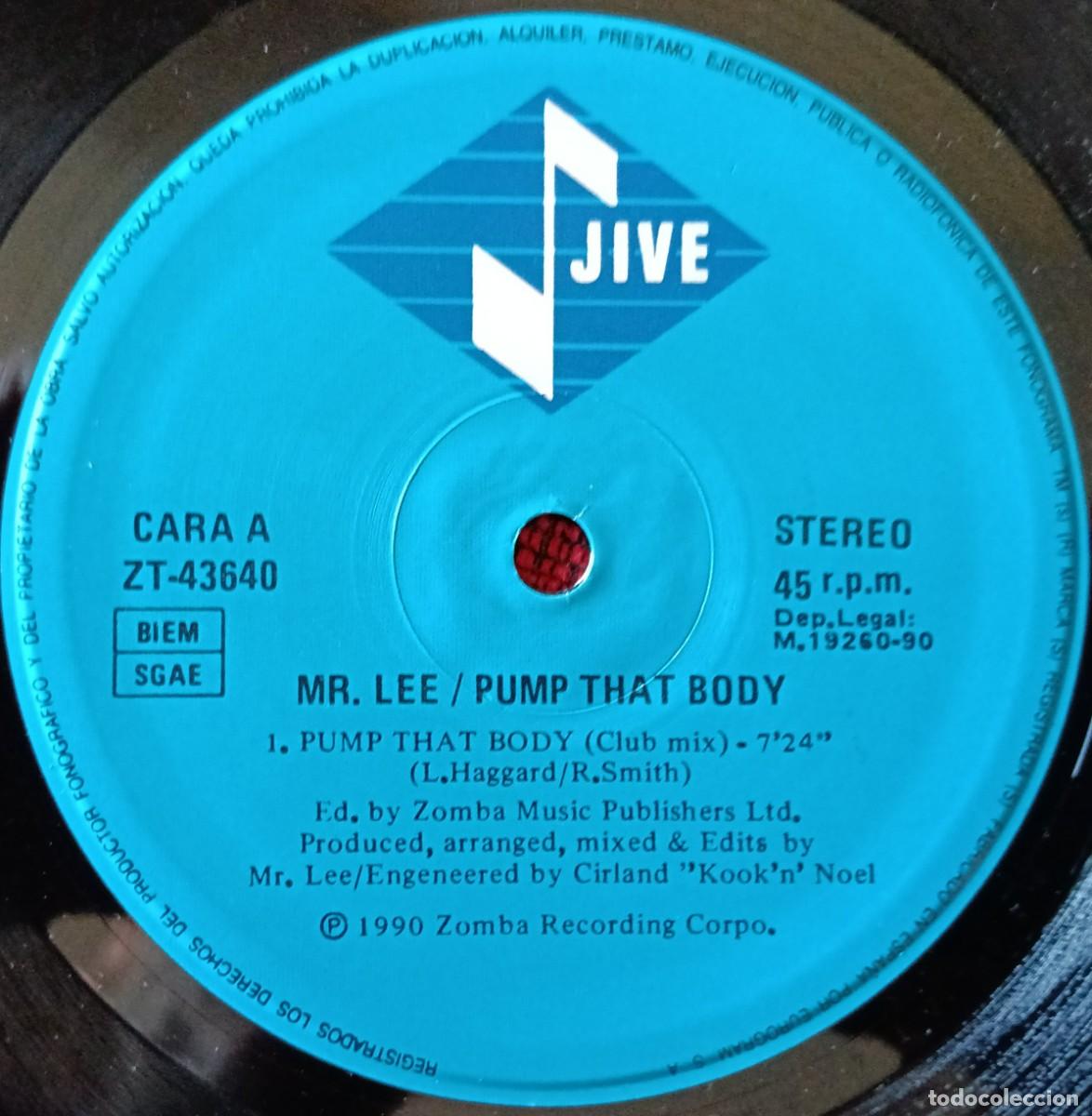 Discos de vinilo: MR. LEE ** Pump That Body ** MAXI SINGLE VINILO 1990 - Foto 3