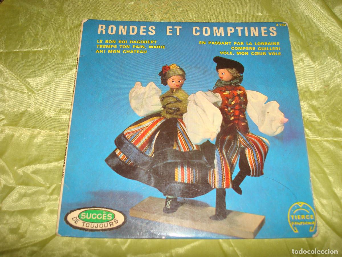 Discos de vinilo: RONDES ET COMPTINES PAR LE CHOEUR DES ENFANTS DE PARIS. EP. EDC. FRANCE(#)