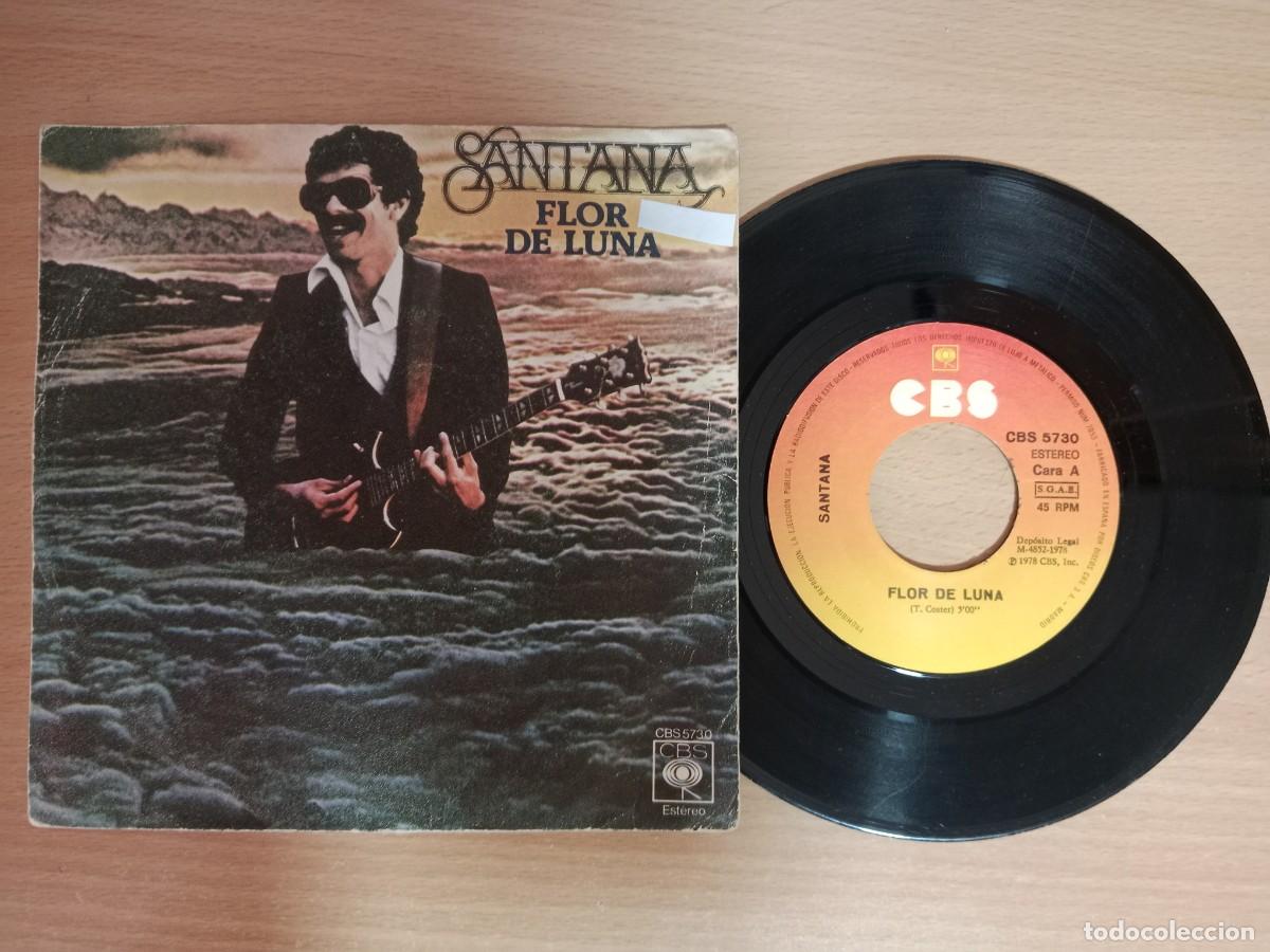 Discos de vinilo: FLOR DE LUNA, TRANSCENDANCE - SANTANA - SINGLE 45 RPM - CBS - A&Ntilde;O 1978.