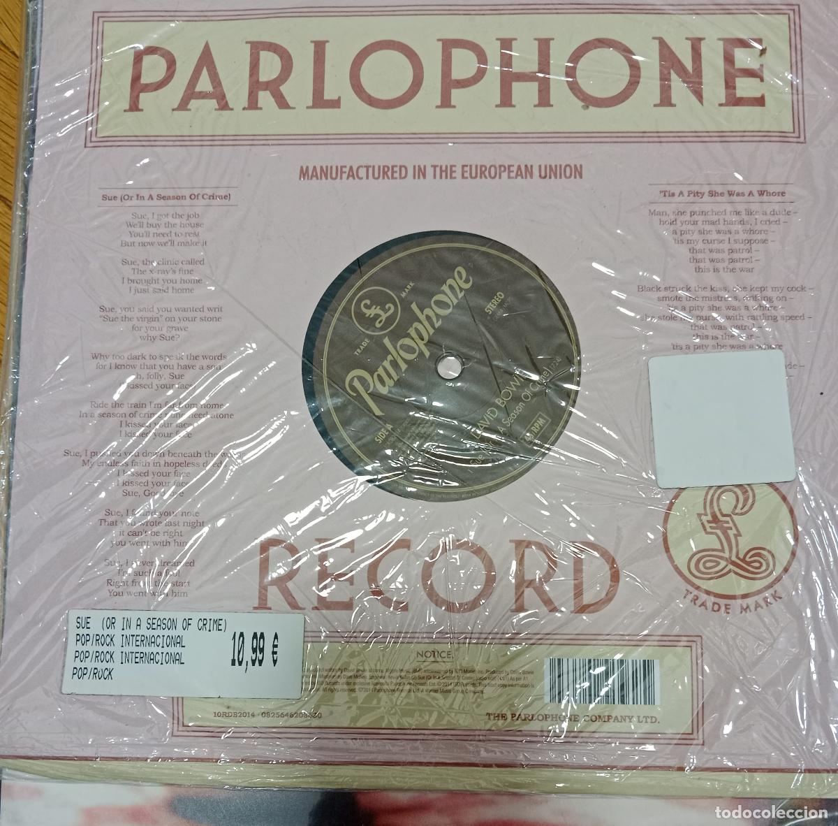 Discos de vinilo: David Bowie &lrm;&ndash; Sue (Or In A Season Of Crime) 2014