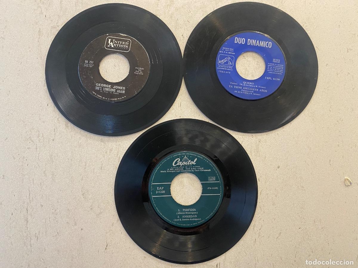 Discos de vinilo: 3 VINILOS. DUO DIN&Aacute;MICO, NAT KING KOLE, GEORGE JONES (SINGLE)
