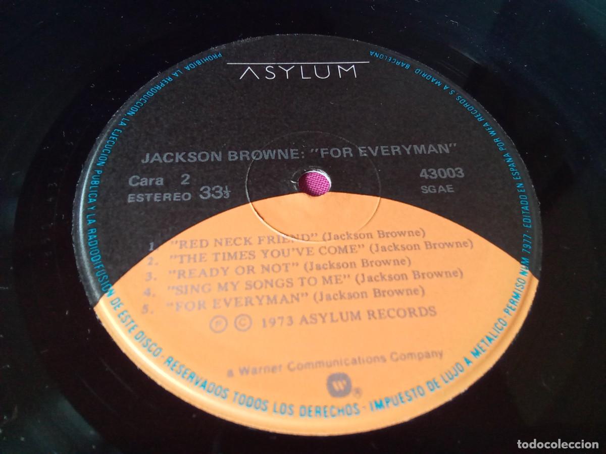 Discos de vinilo: JACKSON BROWNE FOR EVERYMAN 1973 LP L31 3 - Foto 3