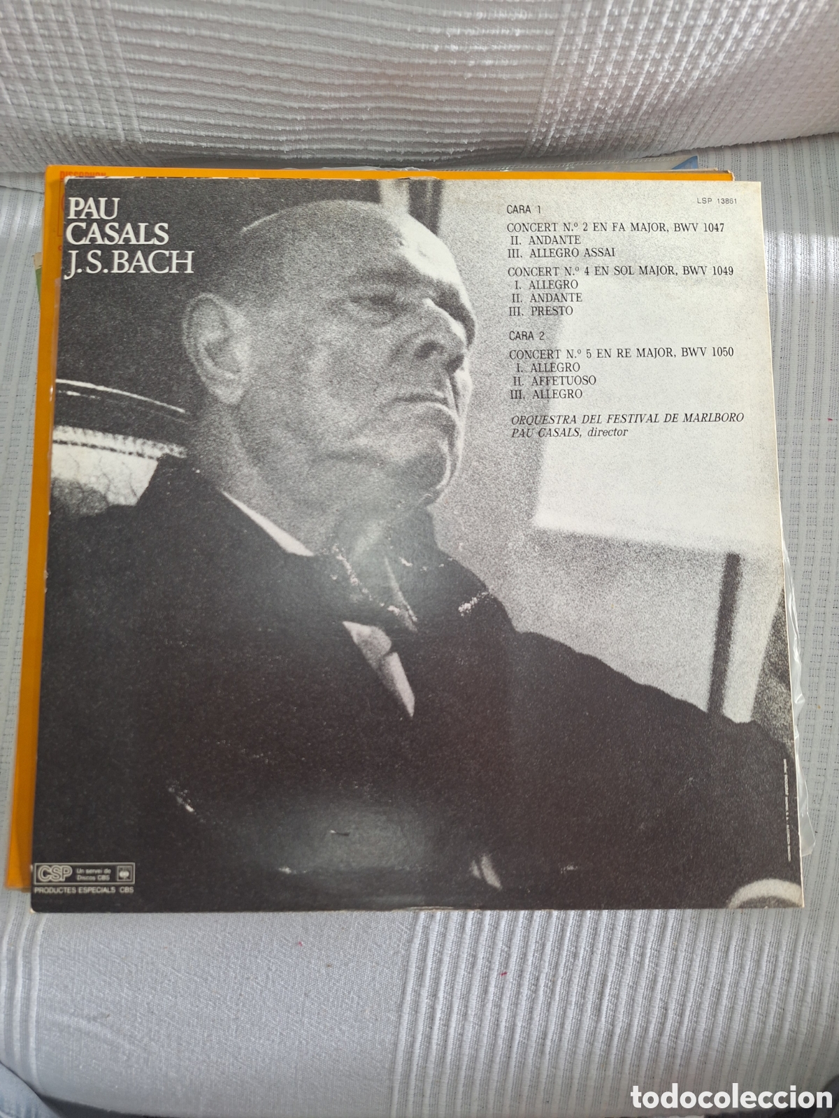 Discos de vinilo: Vinilo pau casals j.s.bach - Foto 2