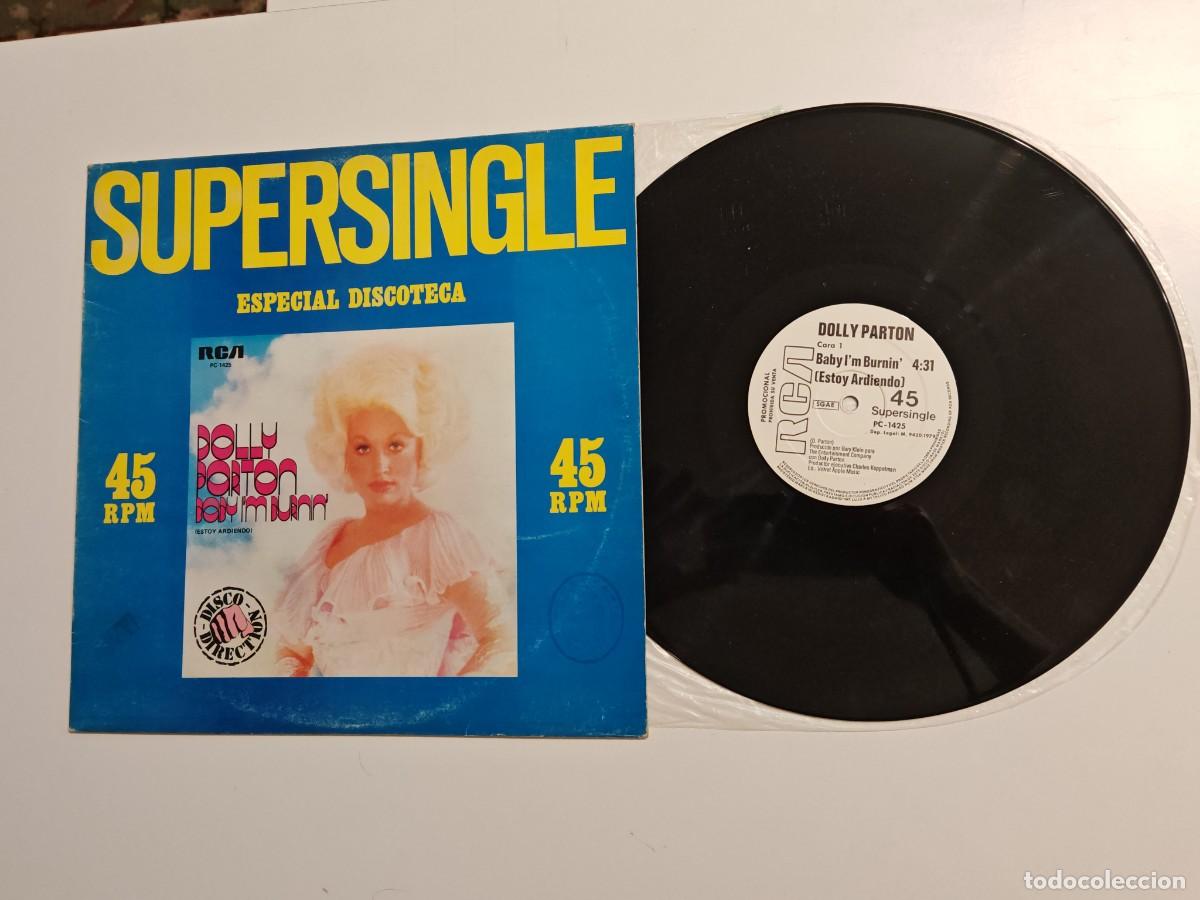 Discos de vinilo: DOLLY PARTON Baby I'm burnin' MAXI SINGLE VINILO PROMO ESPA&Ntilde;A SUPERSINGLE MUY RARO