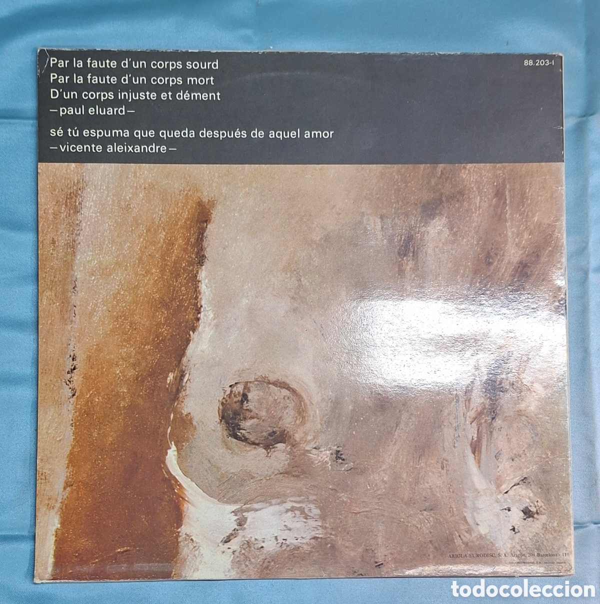 Discos de vinilo: Vinilo Espuma Luis Eduardo Aute - Foto 2