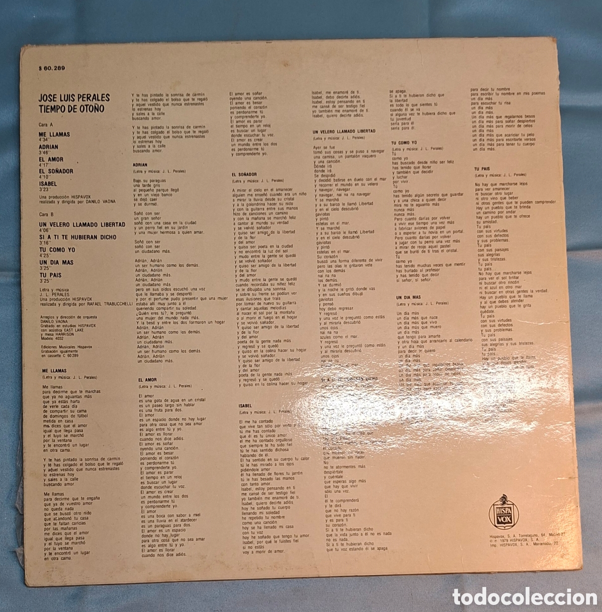 Discos de vinilo: Tiempo de Oto&ntilde;o de Jos&eacute; Luis Perales. - Foto 2