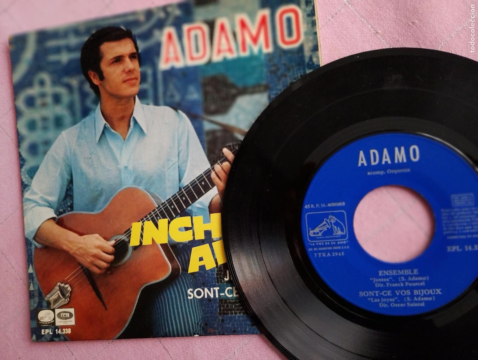Discos de vinilo: Adamo &lrm;&ndash; Inch Allah 1967 ed espa&ntilde;ola - Foto 3