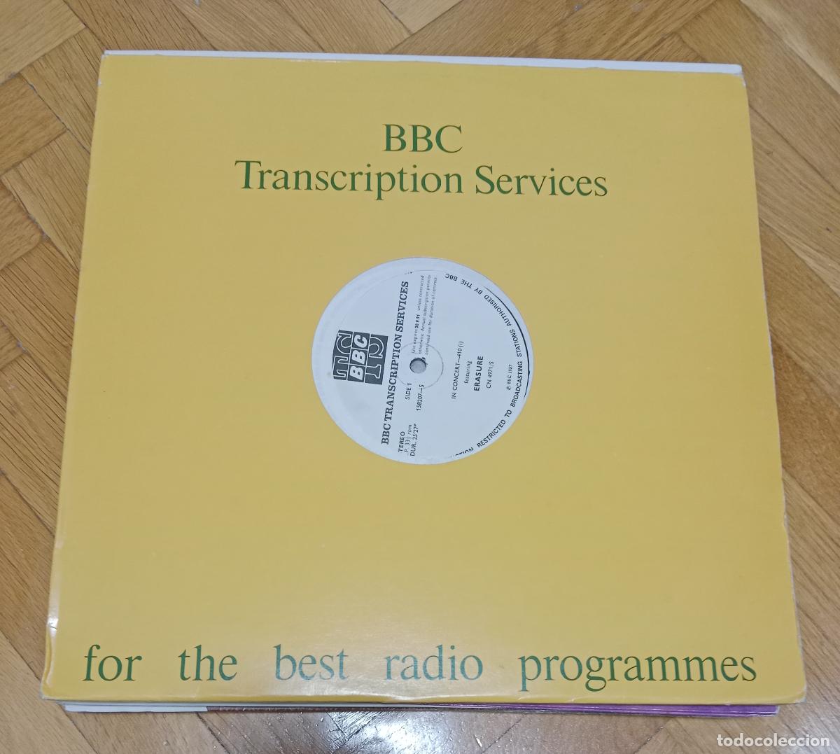 Discos de vinilo: Erasure - BBC Transcript 80s Lp