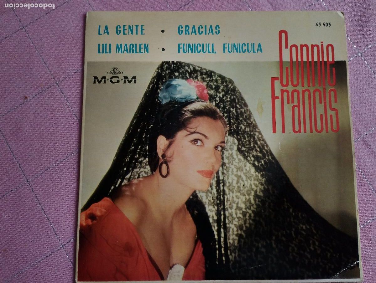 Discos de vinilo: Connie Francis &lrm;&ndash; La Gente / Lili Marlen / Gracias / Funiculi, Funicula 1963 ed espa&ntilde;ola