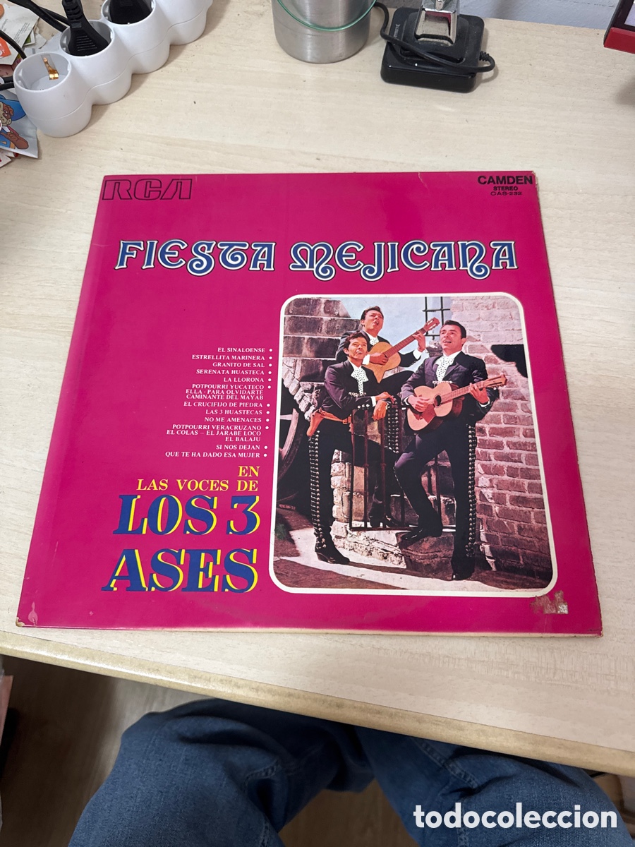 Discos de vinilo: DISCO VINILO LOS 3 ASES FIESTA MEJICANA 1972