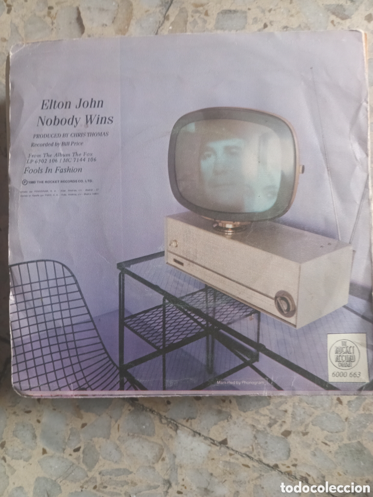 Discos de vinilo: SGL ELTON JOHN NOBODY WINS 1981 - Foto 2