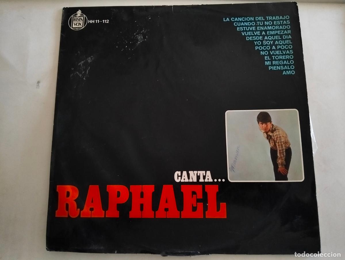 Discos de vinilo: RAPHAEL CANTA, DISCO LP LA CANCION DEL TRABAJO, EDITADO HISPAVOX, A&Ntilde;O 1966