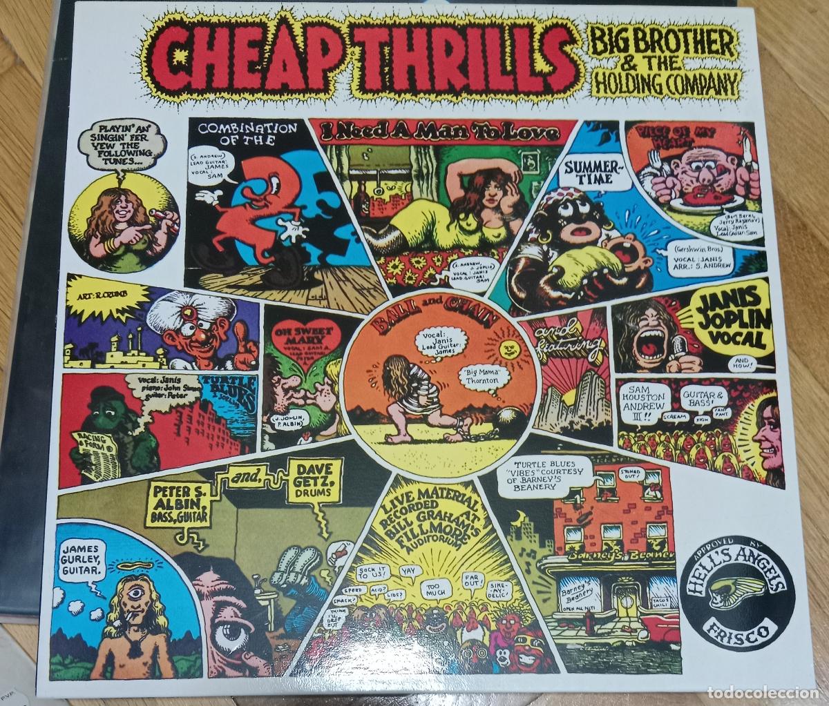 Discos de vinilo: Big Brother & The Holding Company &lrm;&ndash; Cheap Thrills Lp Espa&ntilde;a 1986