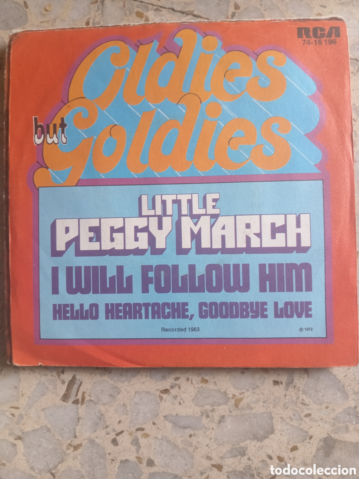 Discos de vinilo: SGL LITTLE PEGGY MARCH I WILL FOLLOW HIM 1963 PROMO ALEMANIA