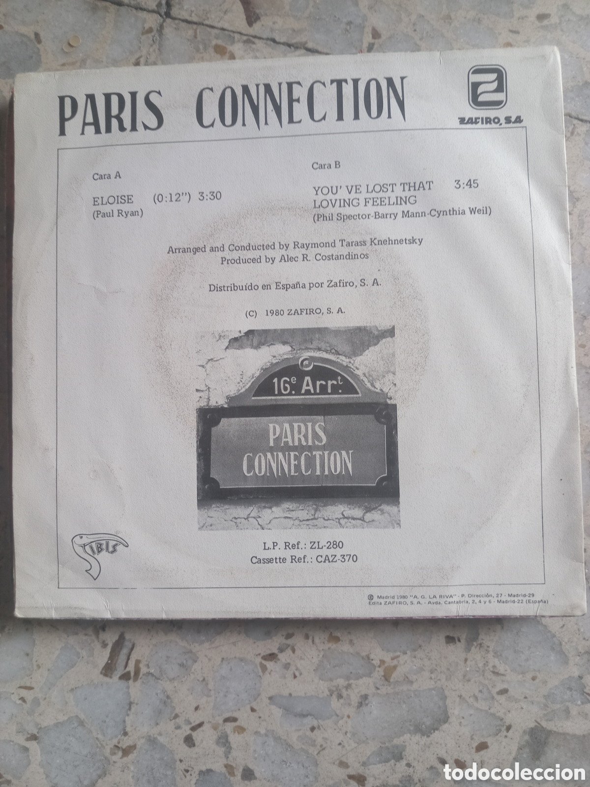 Discos de vinilo: SGL PARIS CONNECTION ELOISE 1979 - Foto 2