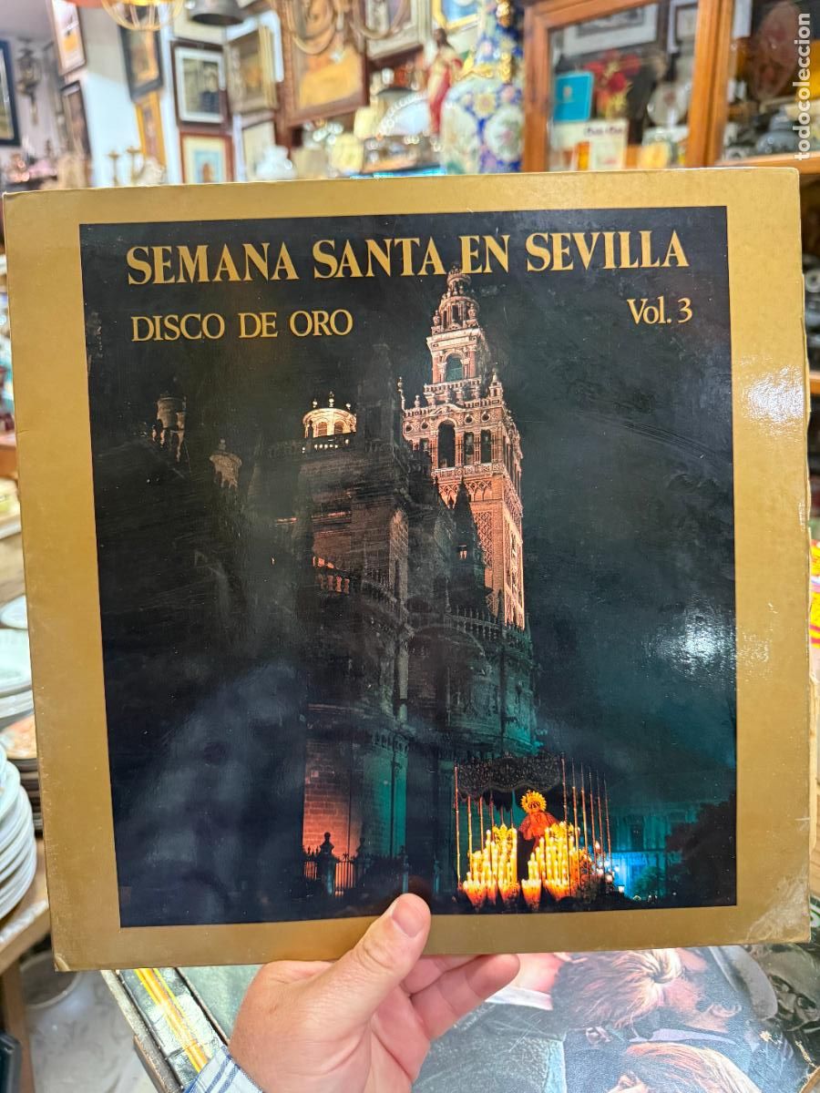 Discos de vinilo: LP SEMANA SANTA EN SEVILLA - DISCO DE ORO VOL. 3 - BANDA DE MUSICA MAESTRO TEJERA