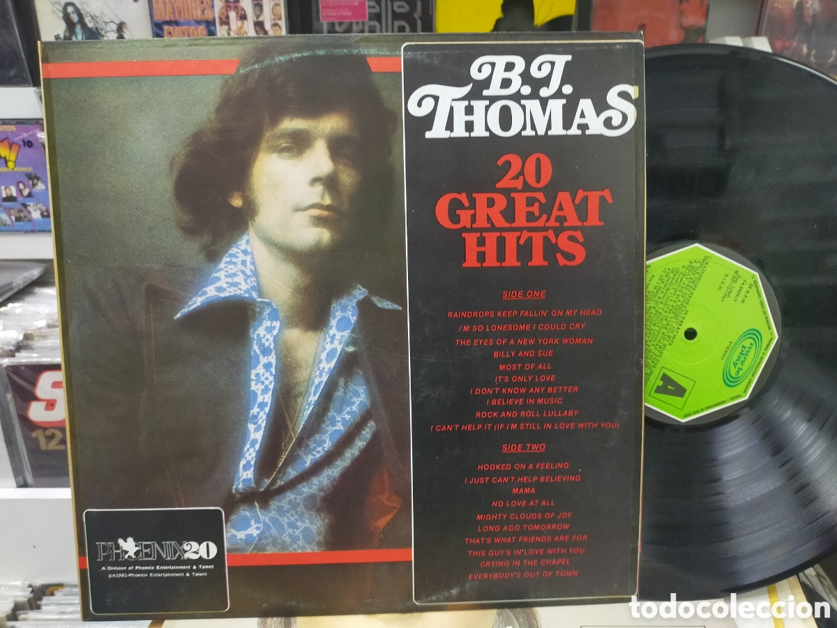 Discos de vinilo: B.j. Thomas LP 20 great hits Espa&ntilde;a 1983