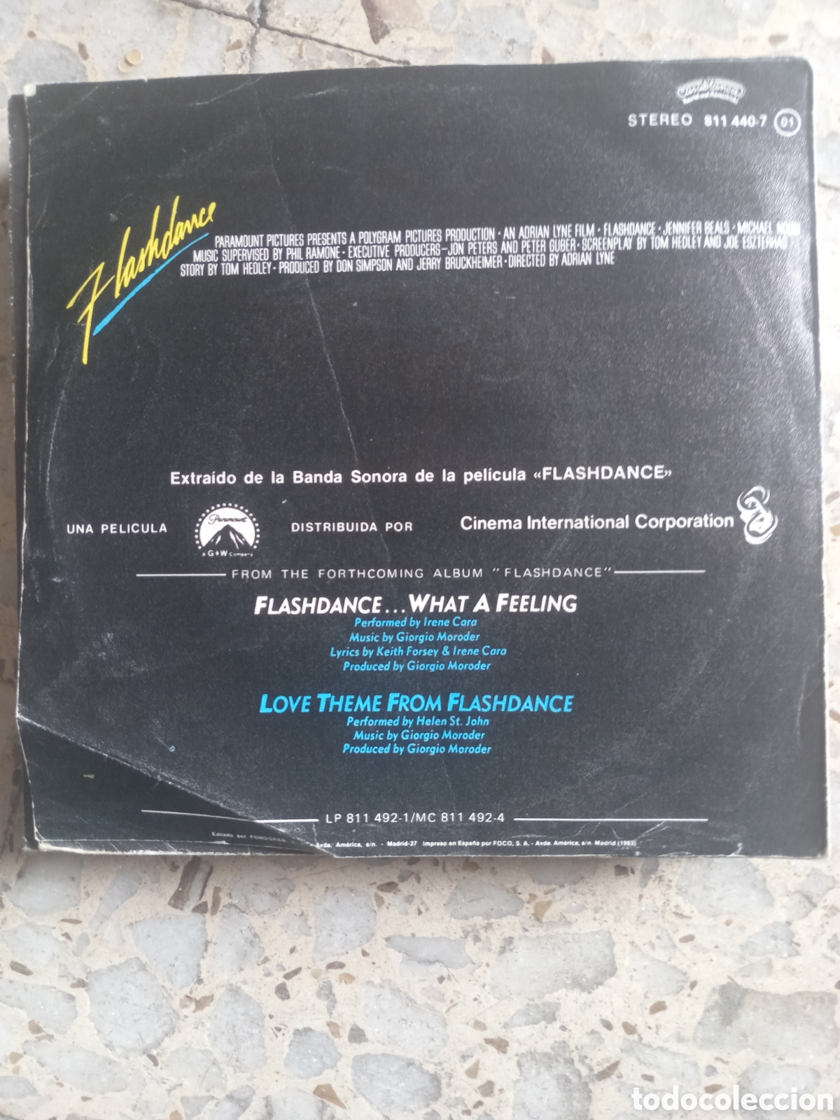 Discos de vinilo: SGL FLASHDANCE IRENE CARA WHAT A FEELING 1983 - Foto 2
