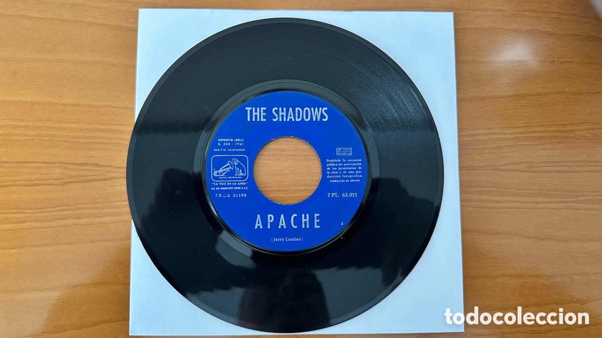 Discos de vinilo: The Shadows sg Apache. Spain