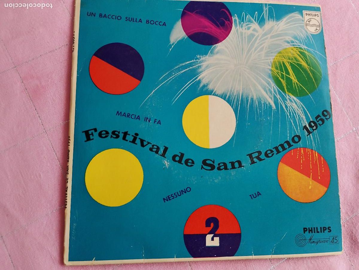 Discos de vinilo: Festival De San Remo 1959 Wilma De Angelis Y Arturo Testa &lrm;&ndash; ed espa&ntilde;ola