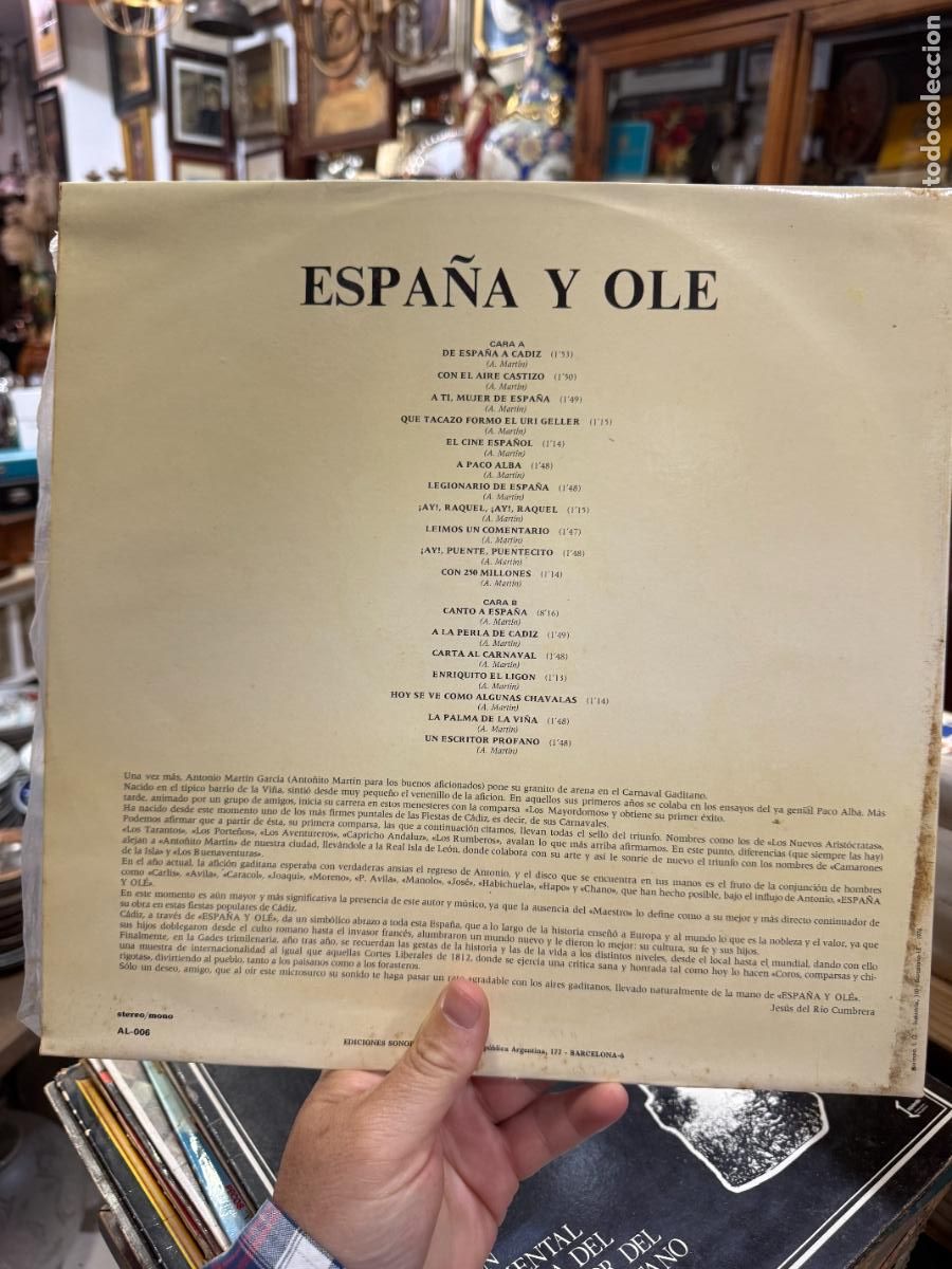 Discos de vinilo: LP ESPA&Ntilde;A Y OLE - CARNAVAL DE CADIZ - Foto 2