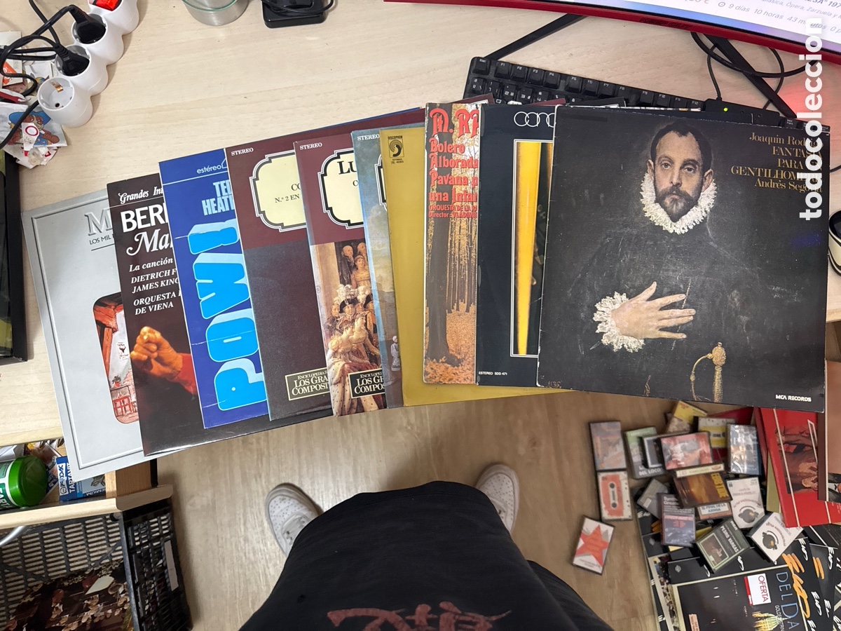 Discos de vinilo: Lote de 10 discos de vinilo de diferentes g&eacute;neros de m&uacute;sica