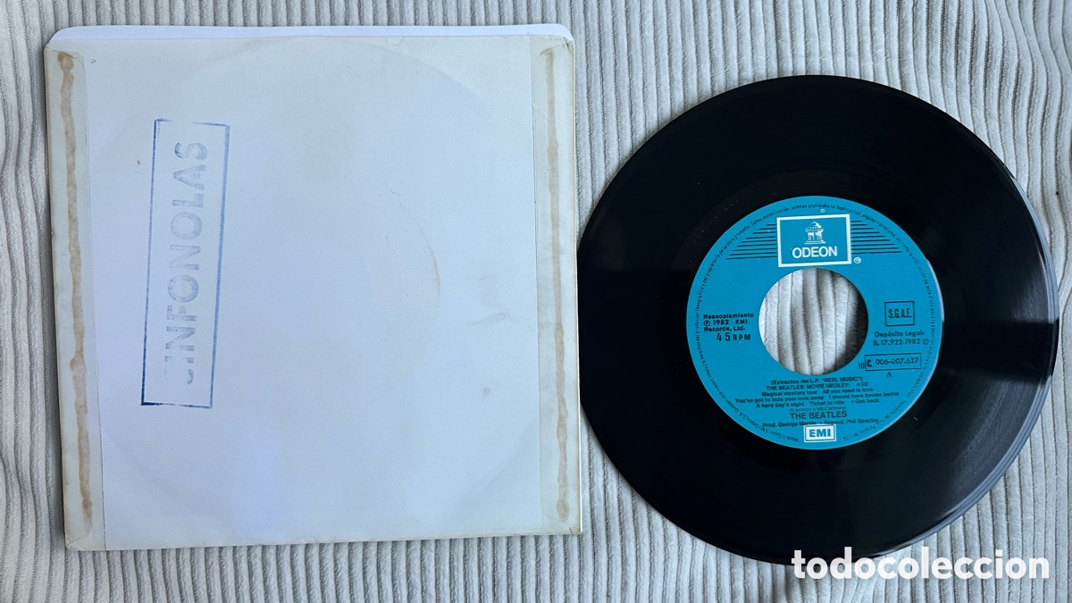 Discos de vinilo: Beatles Sg Beatles movie medley. Spain con funda para sinfonolas