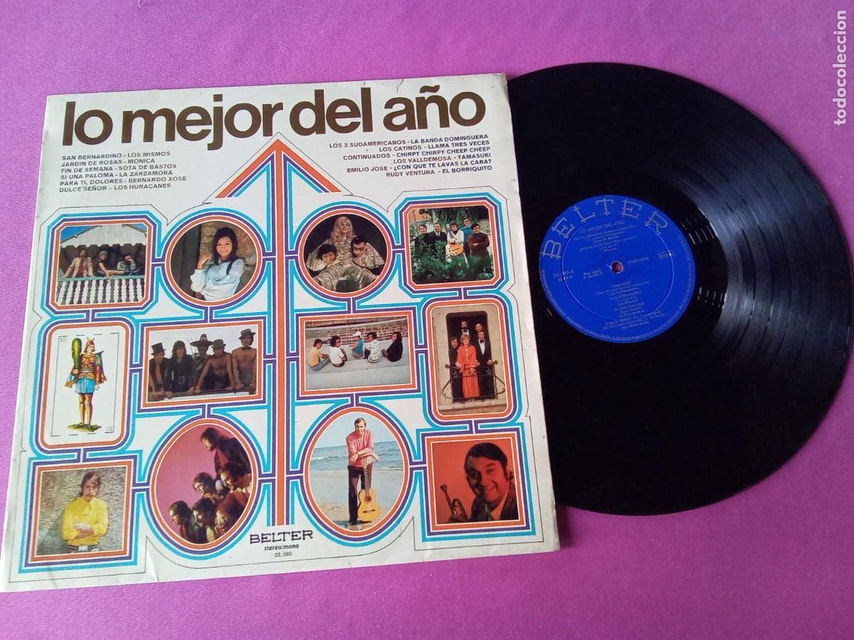 Discos de vinilo: LO MEJOR DEL A&Ntilde;O LOS MISMOS LOS HURACANES 1971 LP L31 3