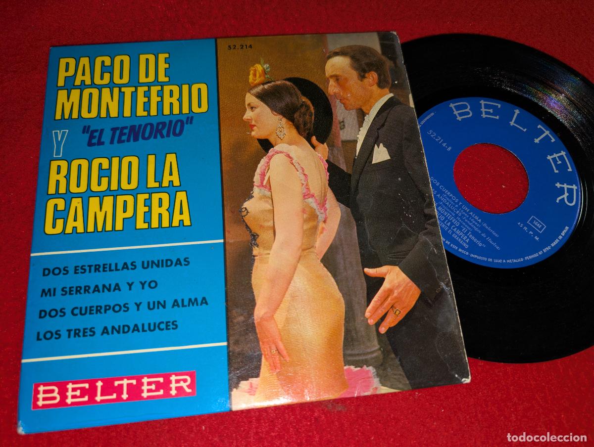 Discos de vinilo: PACO DE MONTEFRIO Y ROCIO LA CAMPERA & VICENTE GRANAINO Dos estrellas unidas +3 EP 7'' 1968 Belter