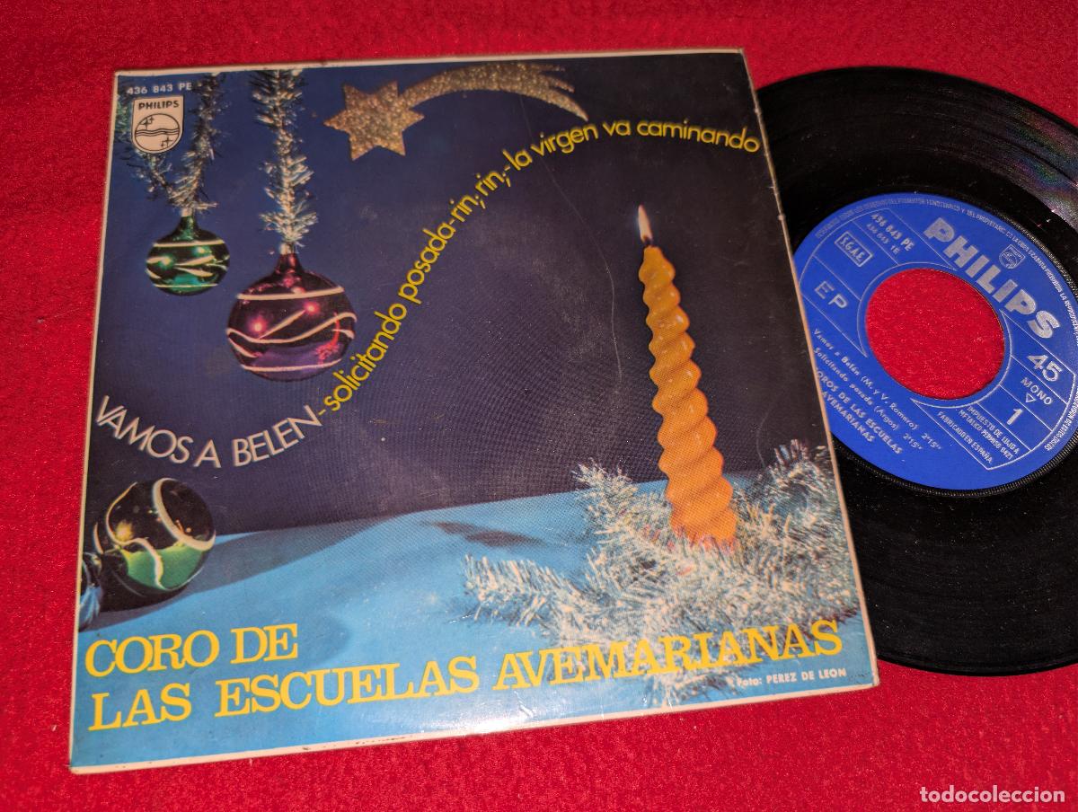 Discos de vinilo: CORO ESCUELAS AVEMARIANAS Vamos a Belen/Solicitando posada +2 EP 1966 Philips