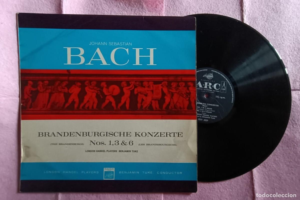 Discos de vinilo: LP BACH - Brandenburgische Konzerte 1, 3 & 6 - Benjamin Tuke - SAGA FDY 2029 - UK - 1967 (VG+/VG++)